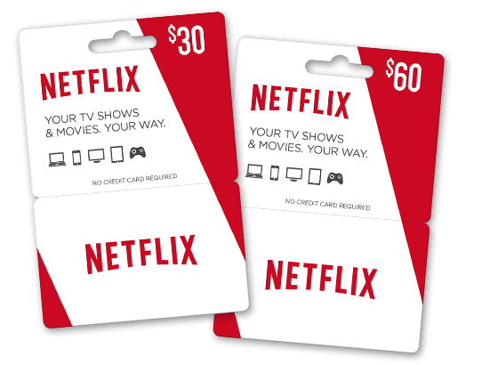  Netflix gift cards
