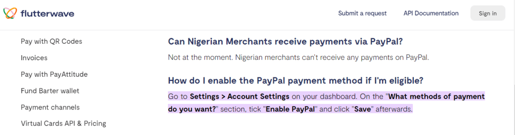 Can you receive money in Nigeria via PayPal with Flutterwave?