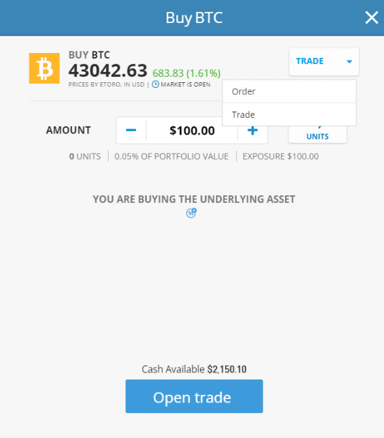 How to buy Bitcoin on eToro app