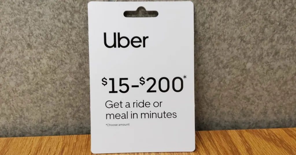Uber gift voucher